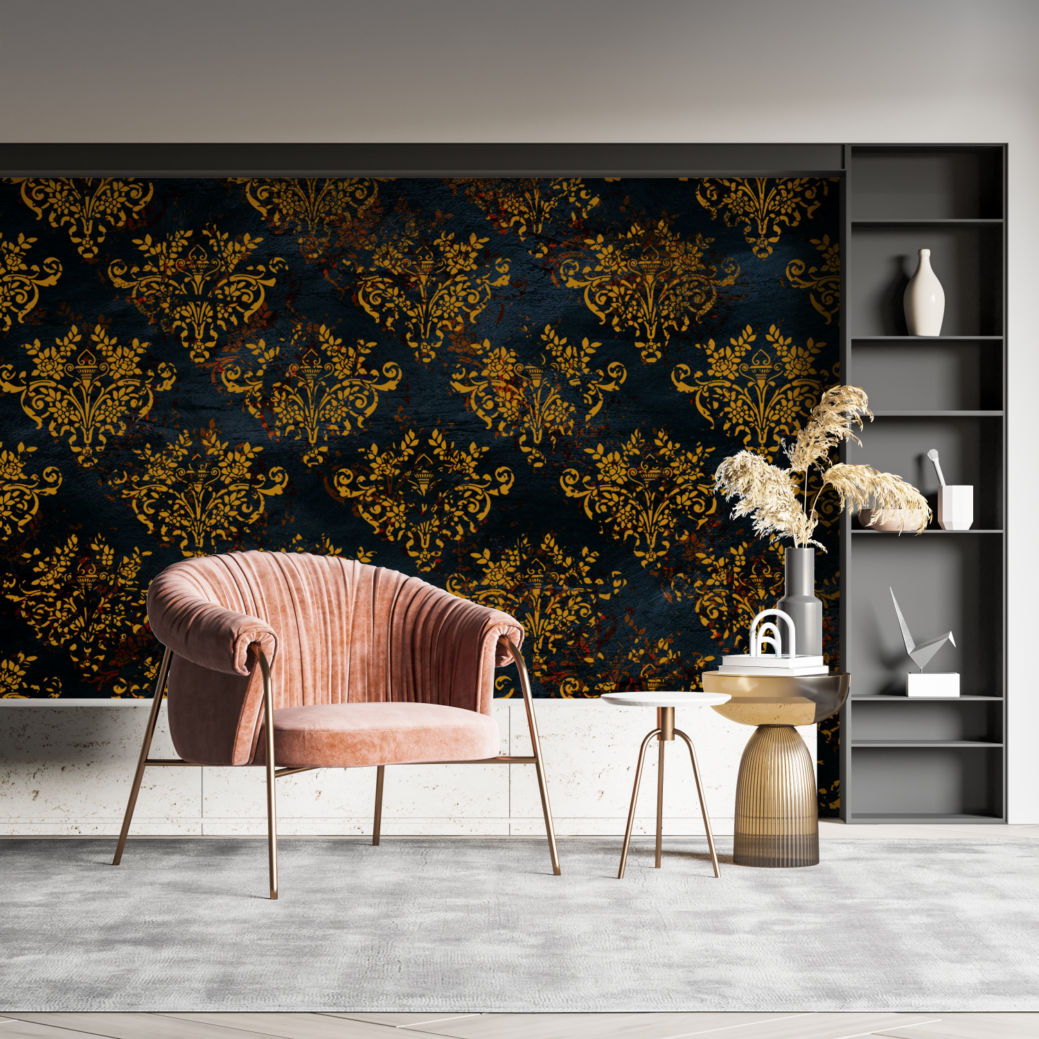 Baroque Black and Gold Wallpaper.jpeg | Murals Wallpaper