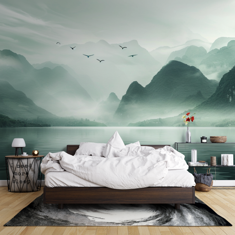 Berg- und Voilepapier auf der Mur des Lac Leroy Merlin