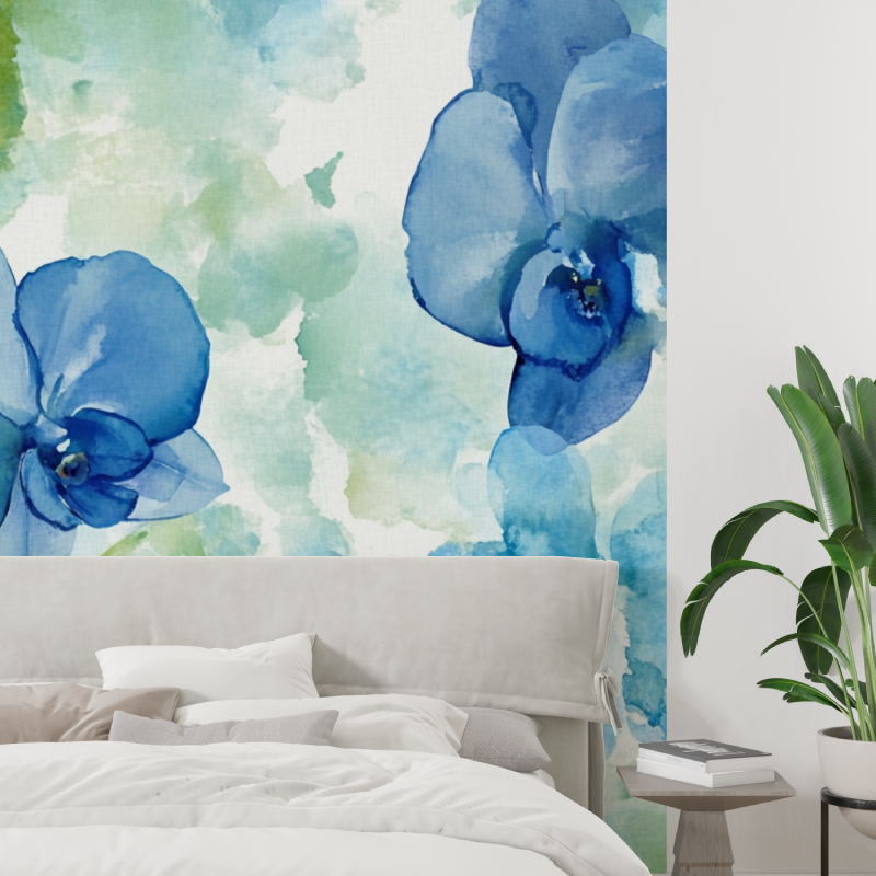 Elegant Orchid Watercolor Wallpaper | Murals Wallpaper