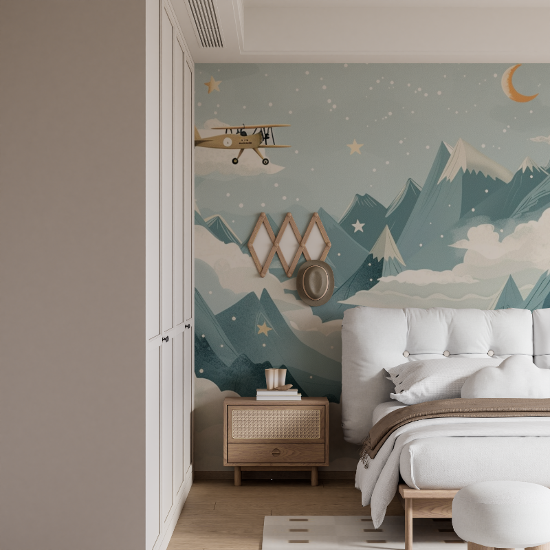 Scandinavian Mountain Children's Wallpaper | Murals Wallpaper