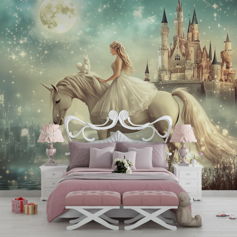 Princess Castle Unicorn Wallpaper | Murals Wallpaper