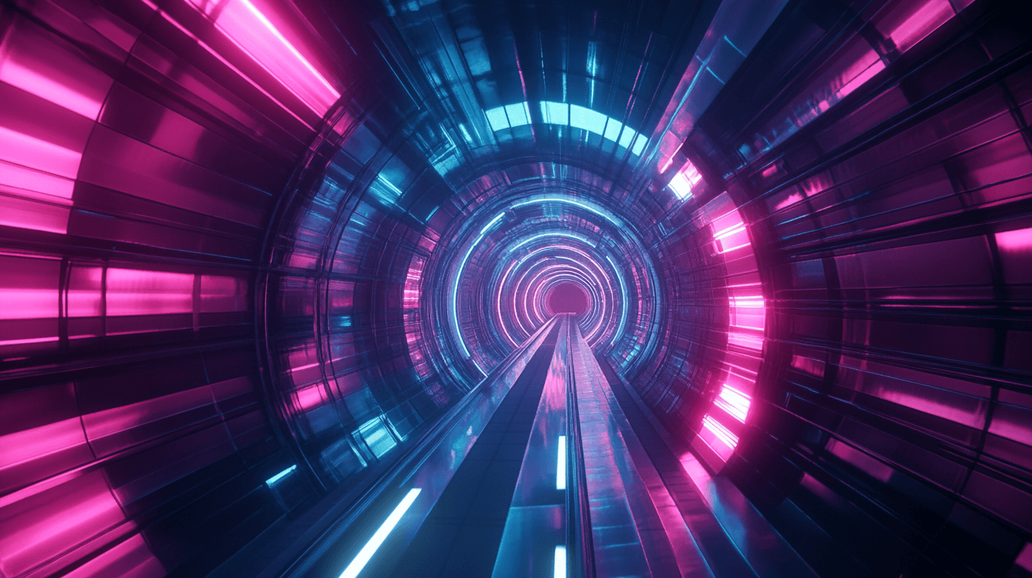 3D Light Corridor Wallpaper | Murals Wallpaper