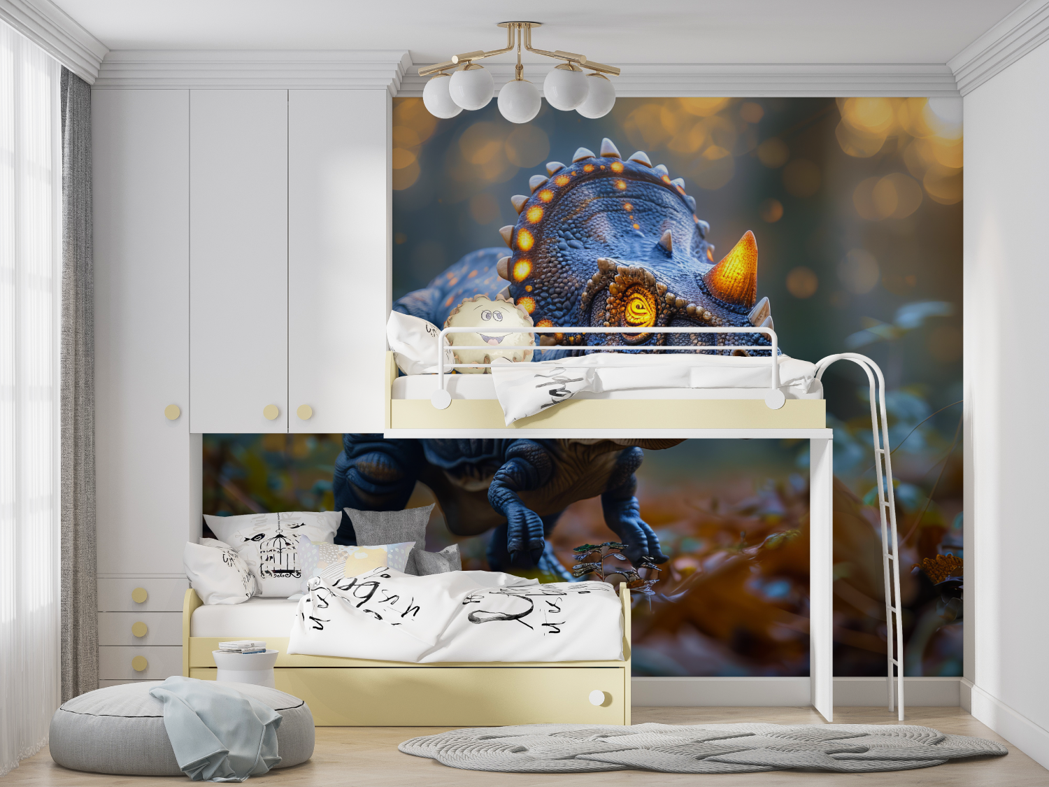 Neon Dinosaur Wallpaper | Murals Wallpaper