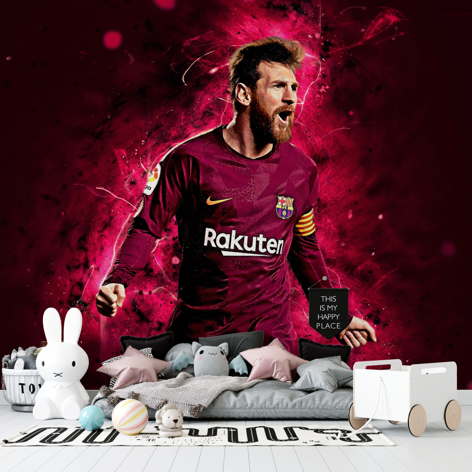 Messi Red Superstar Wallpaper | Murals Wallpaper