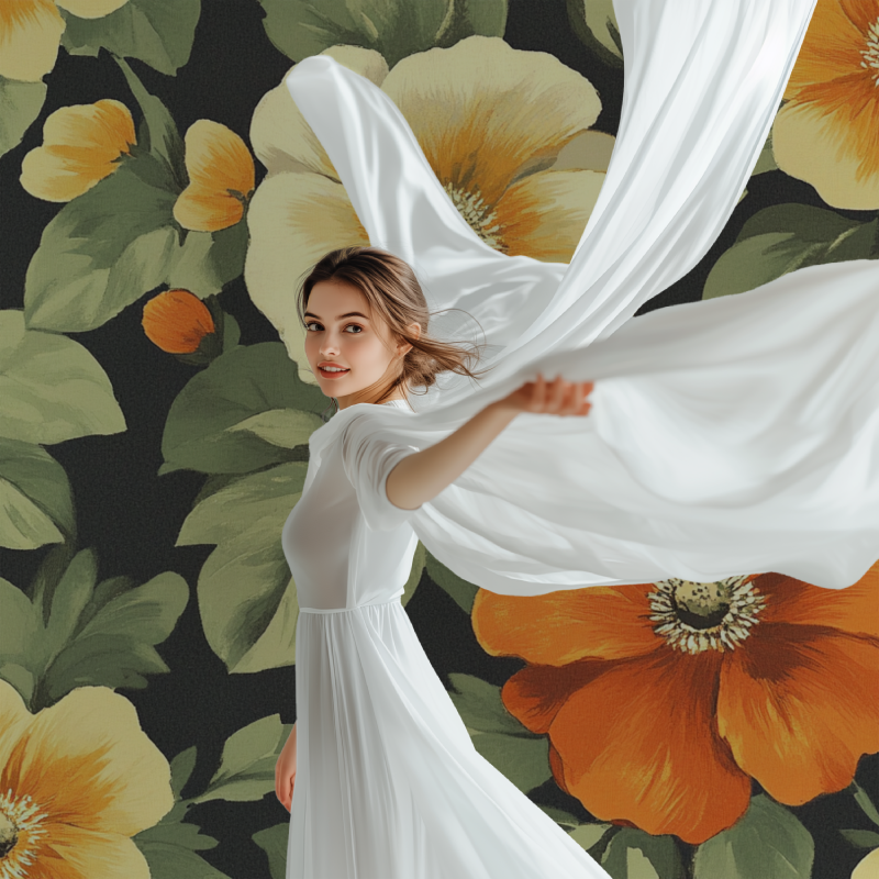 Papier-Peint-Fleur-Modell von 1970