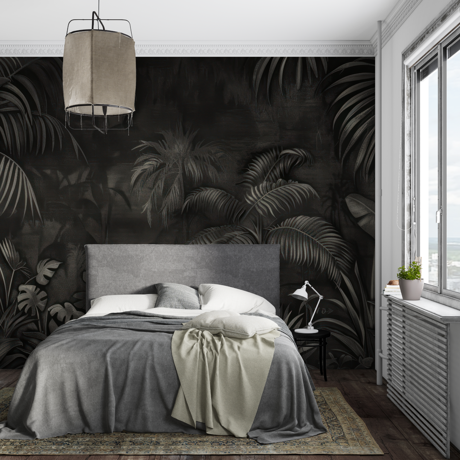 Black Tropical Wallpaper | Murals Wallpaper