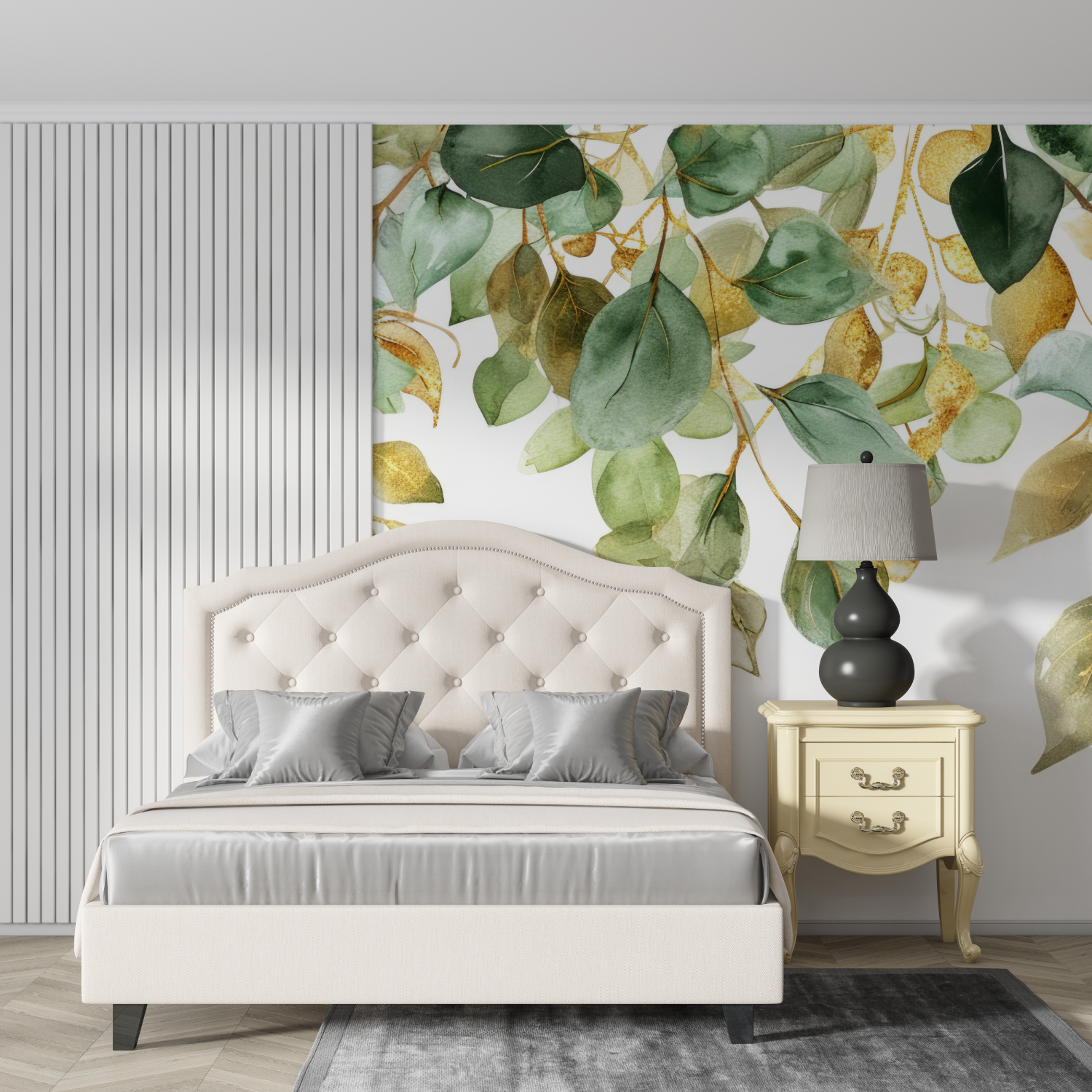 Mural Green and Gold Wallpaper