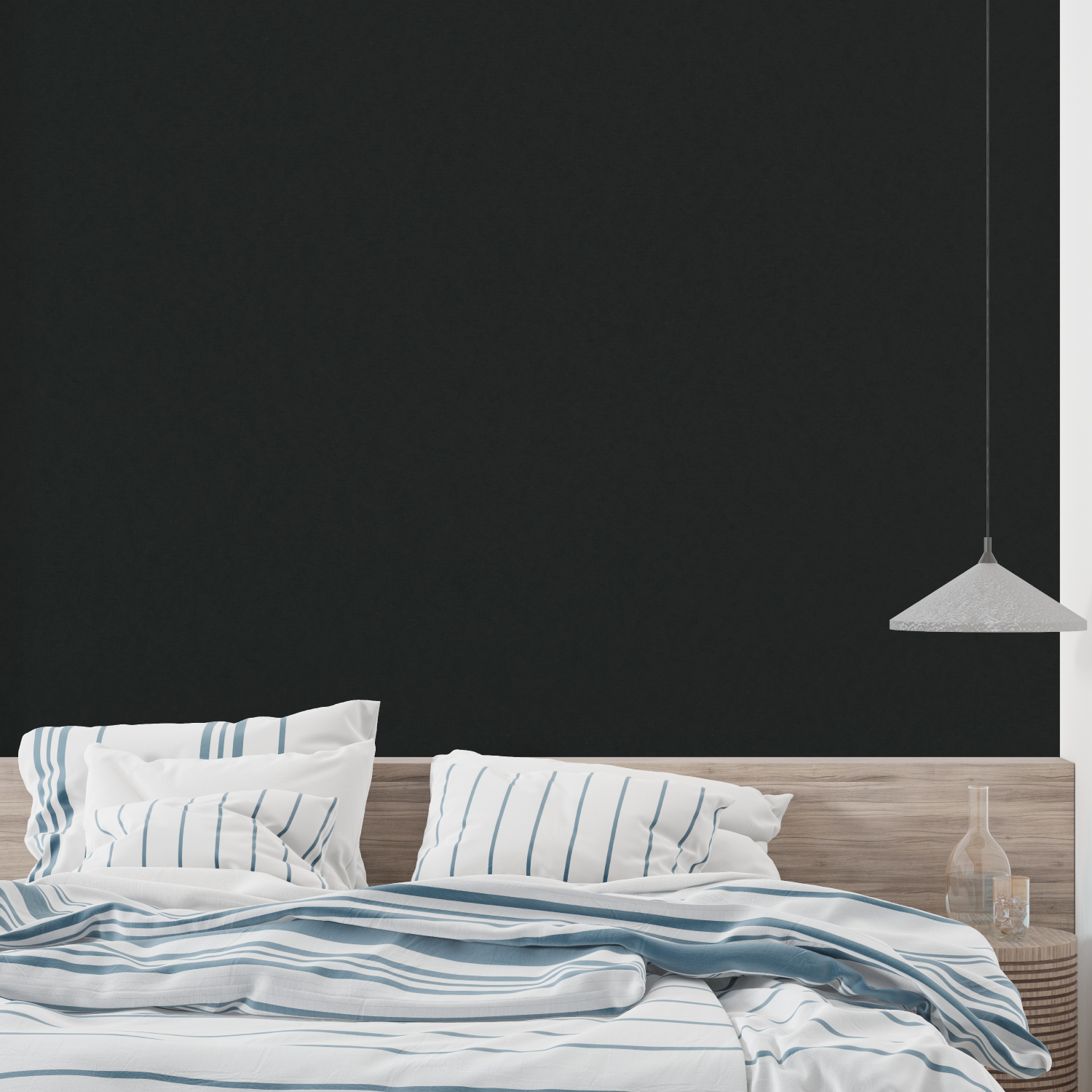 Matte schwarze Tapete | Wandtapete