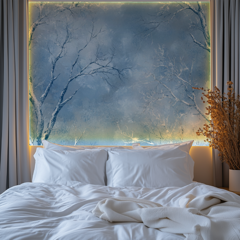 Frosted Blue Tree Wallpaper | Murals Wallpaper