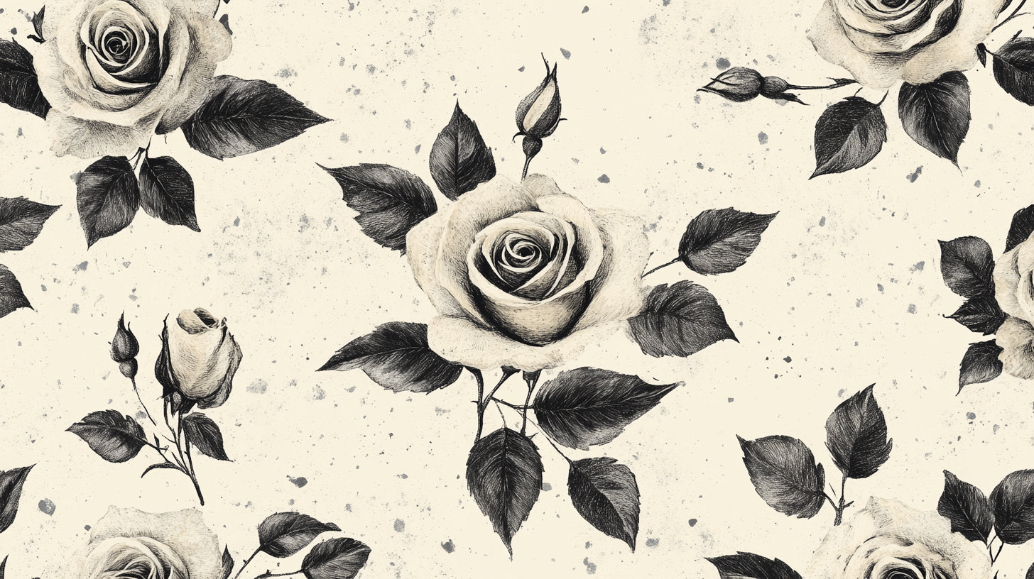 Watercolor Minimalist Rose Wallpaper | Murals Wallpaper