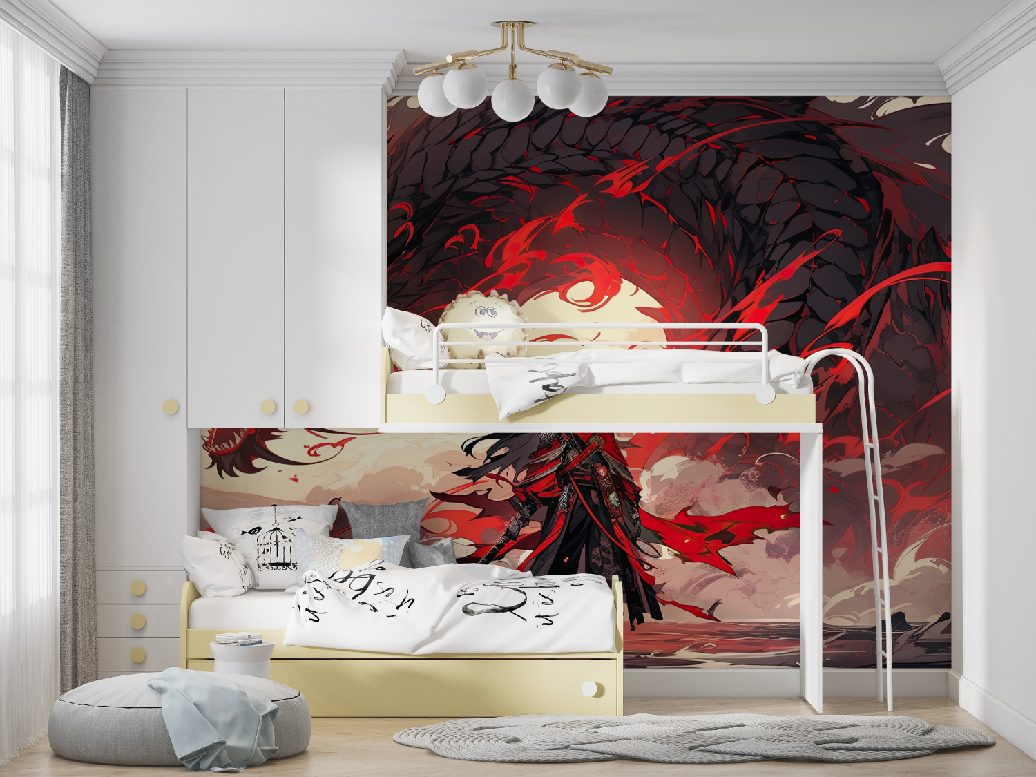 Red Dragon Anime Wallpaper | Murals Wallpaper