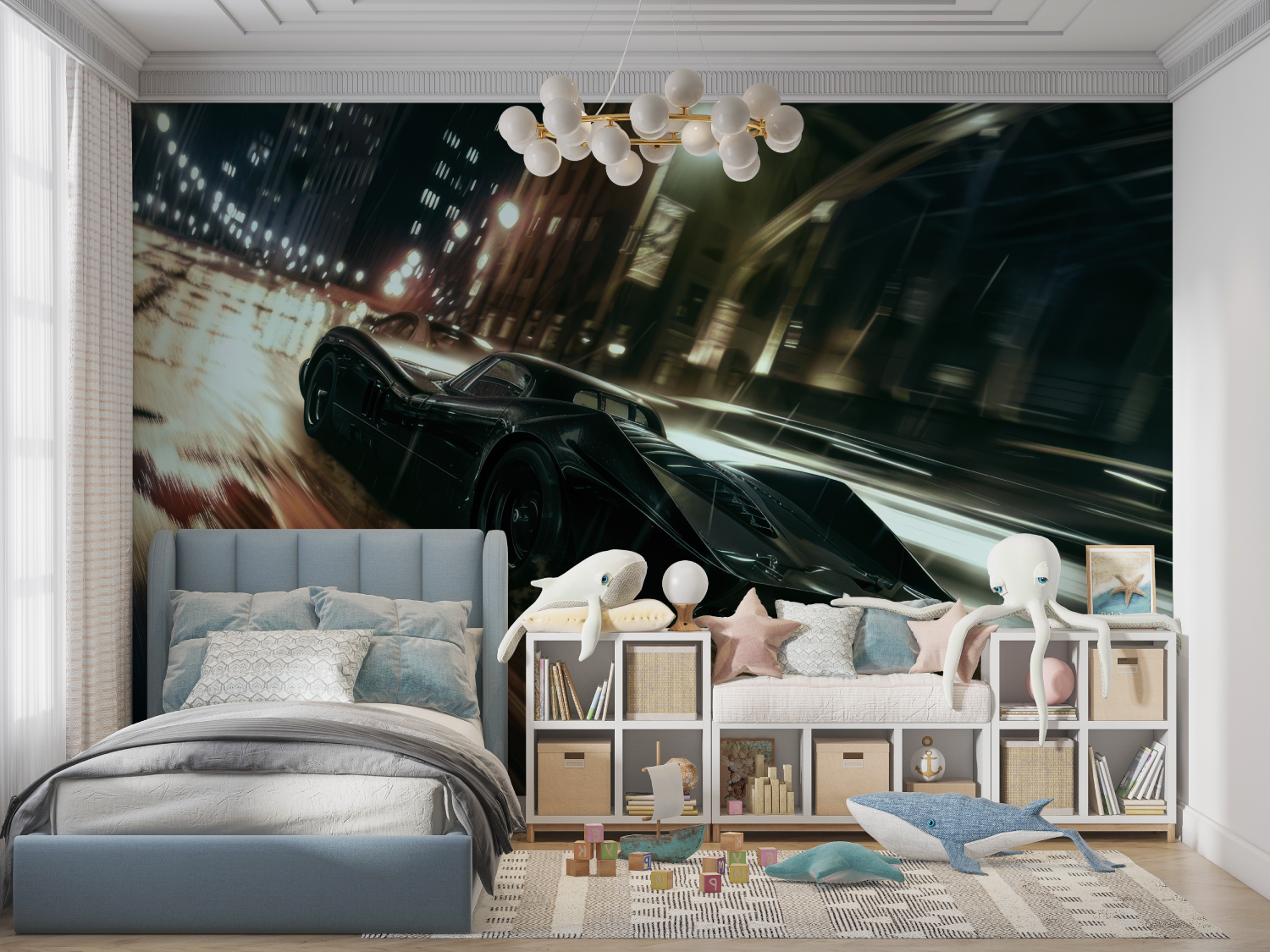3D Car Wallpaper for Adult Bedroom | Murals Wallpaper