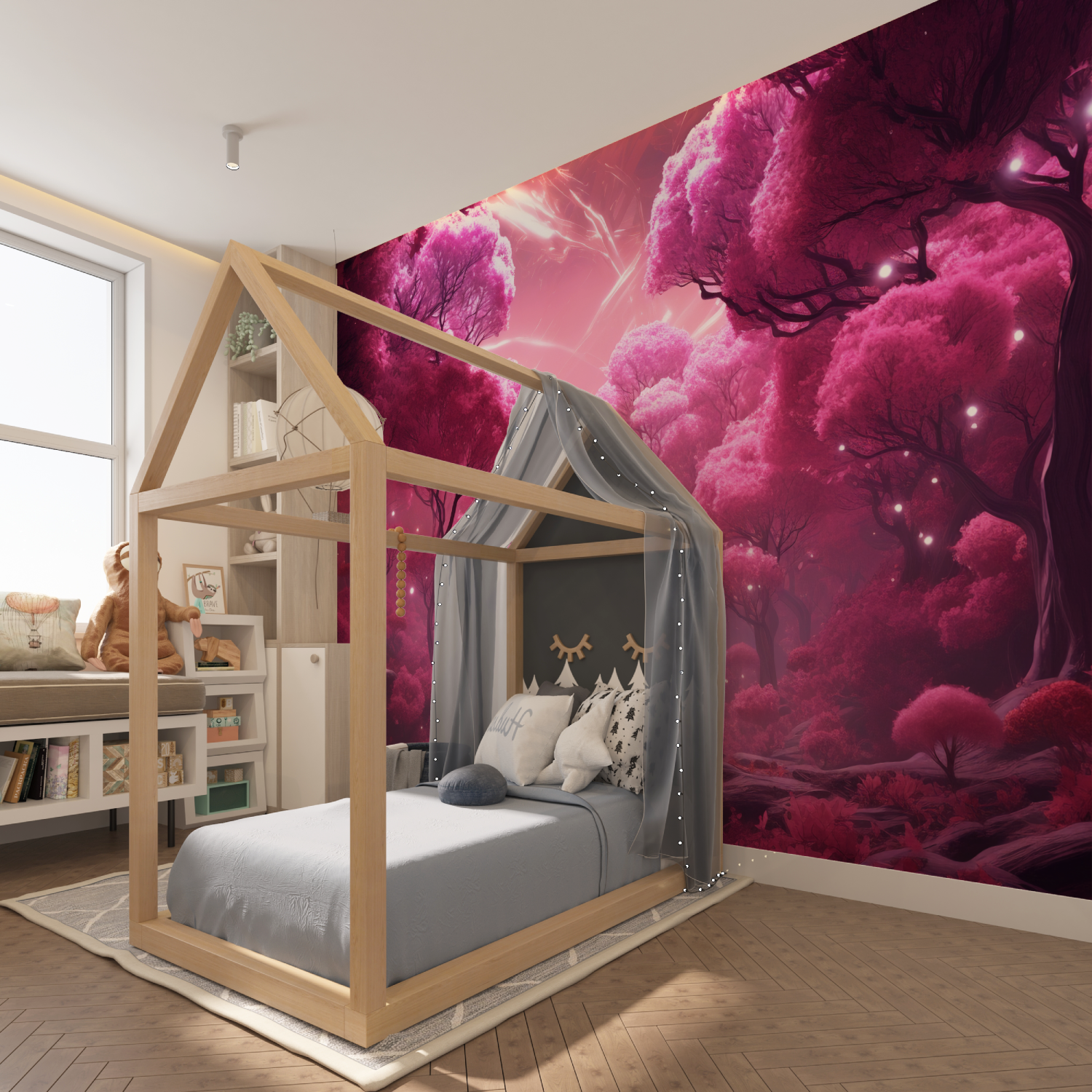 Anime Pink Wallpaper | Murals Wallpaper