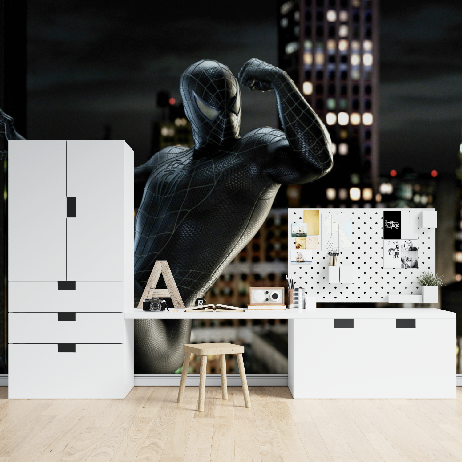 Schwarze Filmtapete | Wandbildtapete