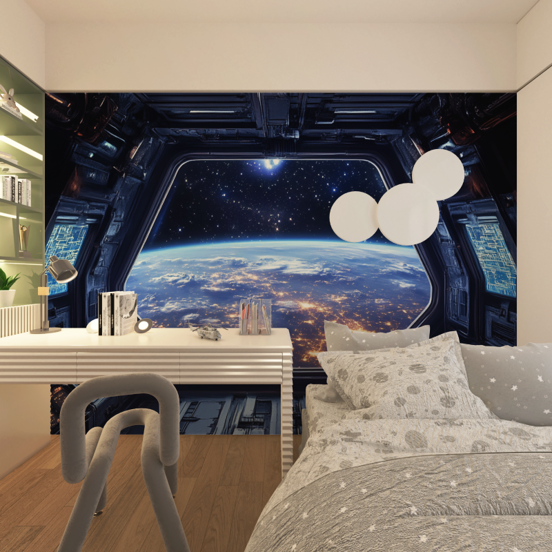 Raumschiff-Tapete | Wandbildtapete