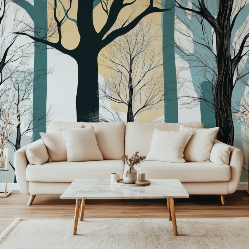 Baumstreifentapete | Murals Wallpaper