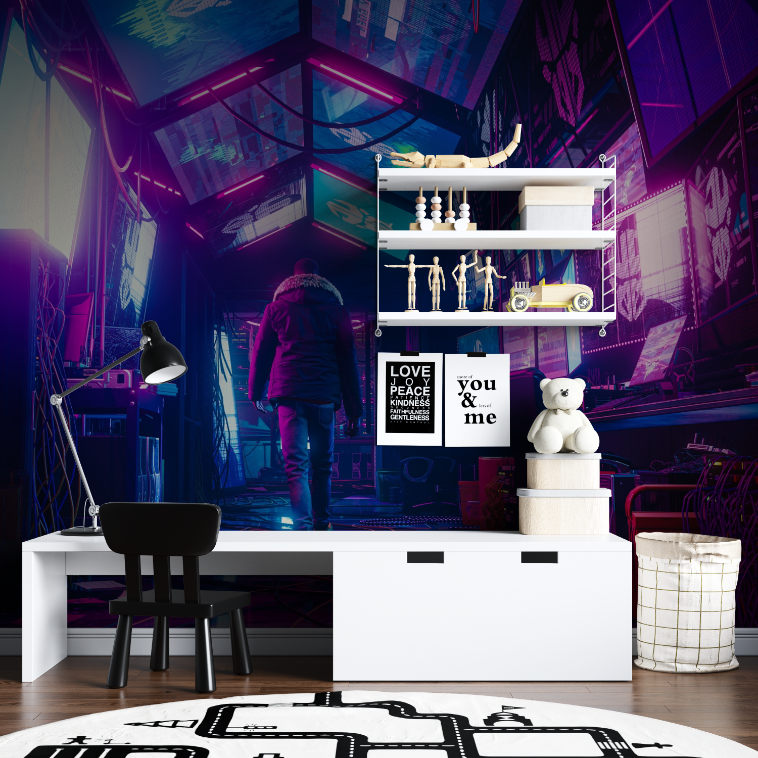 Miles Morales Neon Wallpaper | Murals Wallpaper