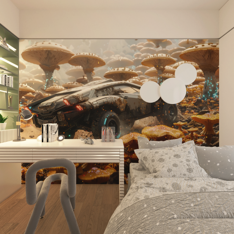 Futuristic Rally Car Wallpaper | Murals Wallpaper