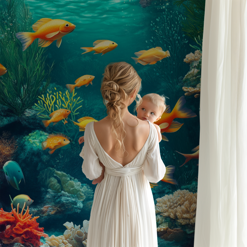 Joyful Fish Marine Wallpaper | Murals Wallpaper