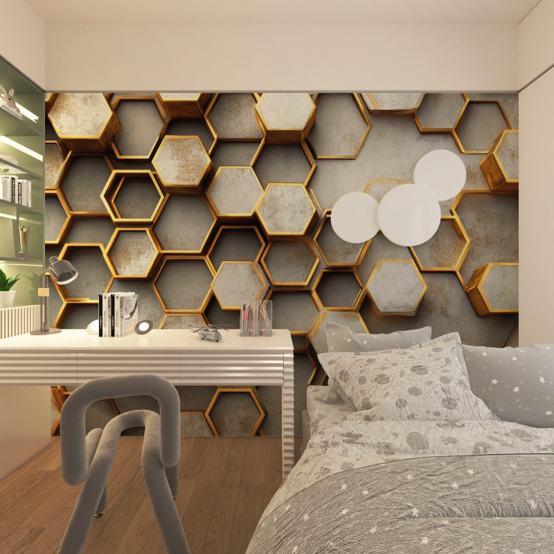Beehive Gold Wallpaper | Murals Wallpaper