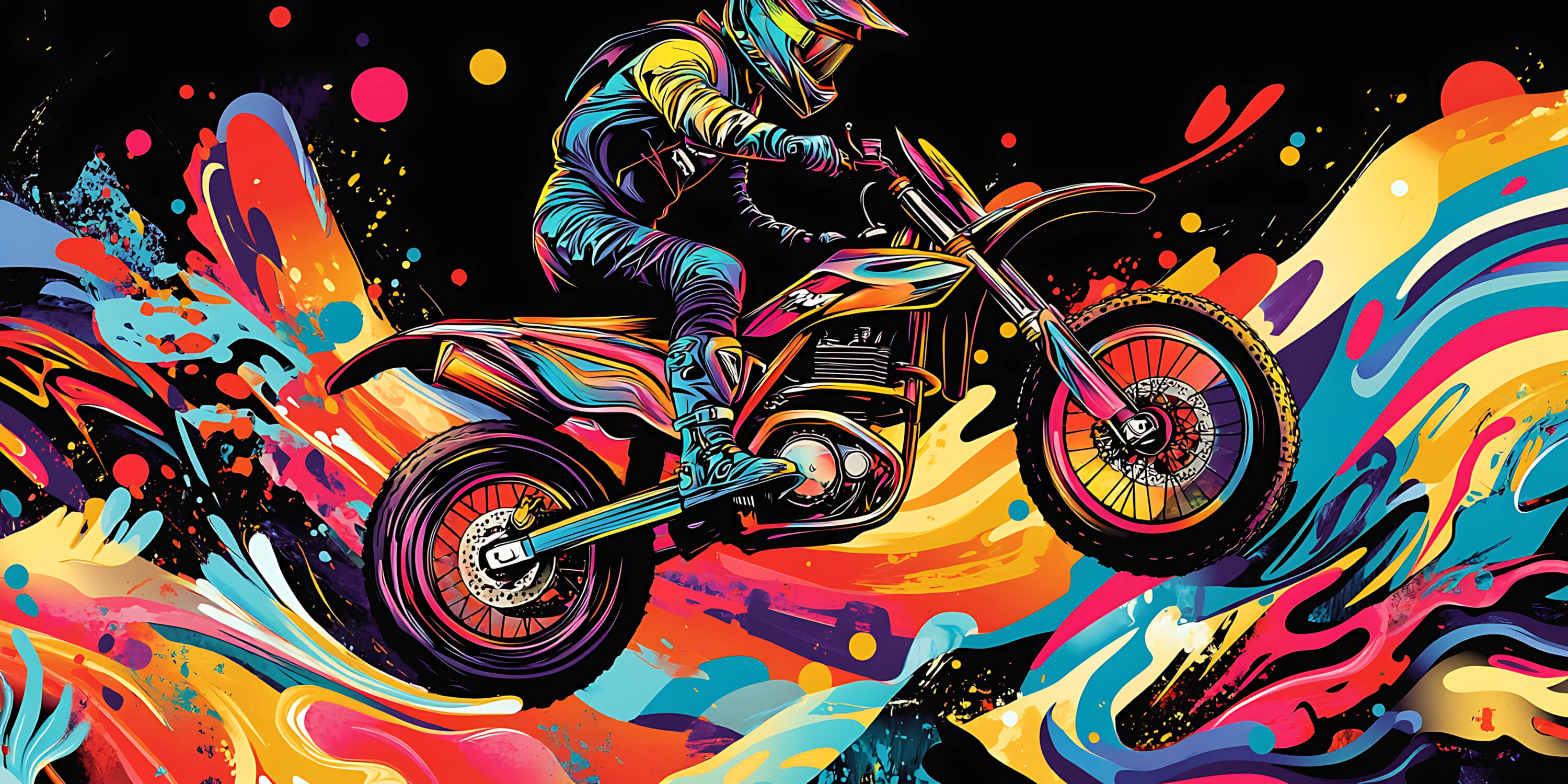 Graffiti Motorcycle Mural Wallpaper | Murals Wallpaper
