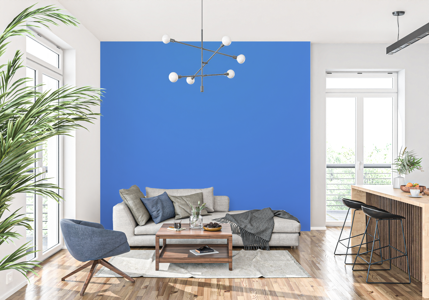 Electric Blue Wallpaper | Murals Wallpaper