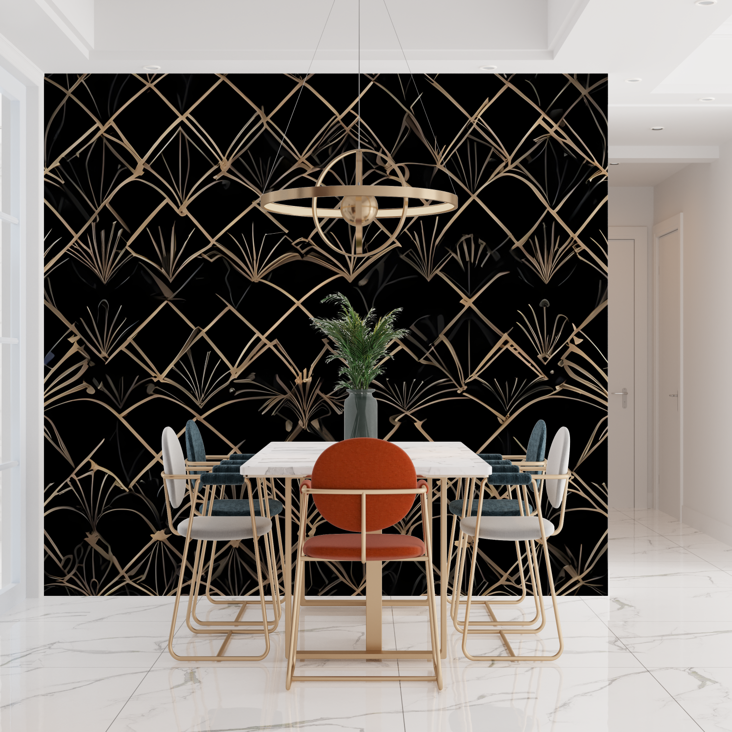 Gatsby Black Wallpaper | Murals Wallpaper