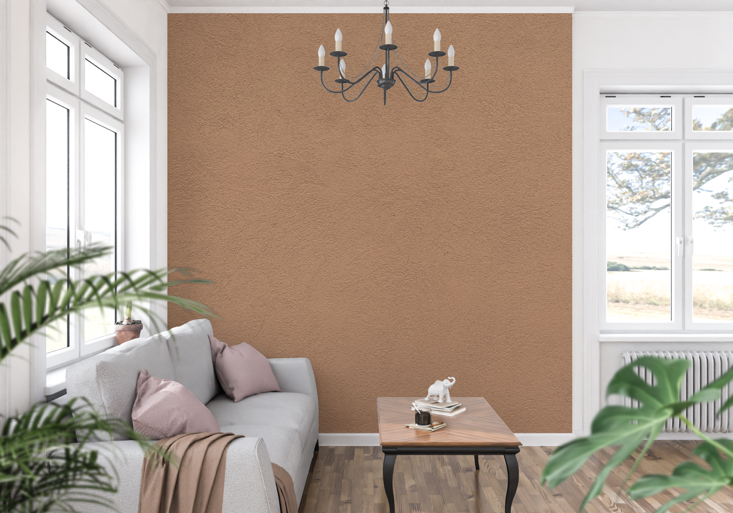 Non-Woven Terracotta Wallpaper | Murals Wallpaper