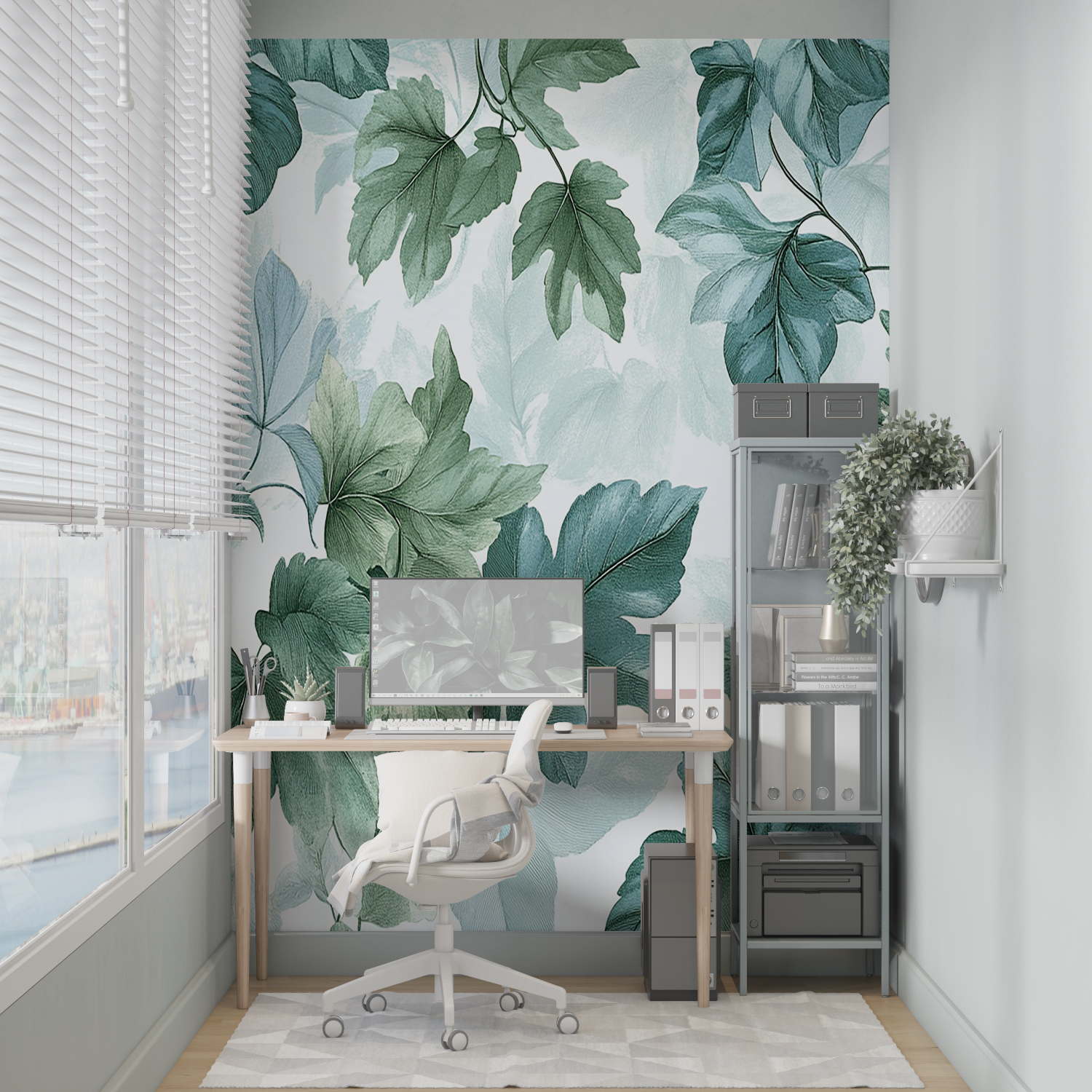 Green and Blue Wallpaper | Murals Wallpaper