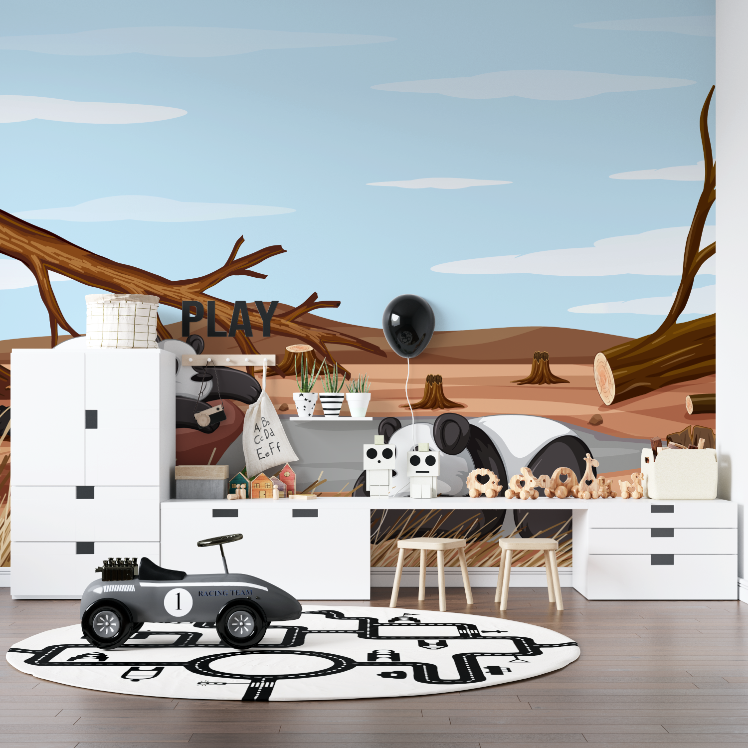 Kinderzimmer-Tapete mit Waldmotiven | Murals Wallpaper