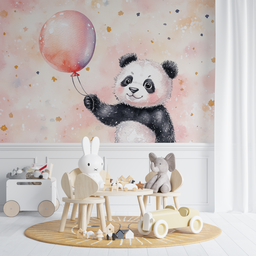 Panda Wallpaper with Balloon | Murals Wallpaper