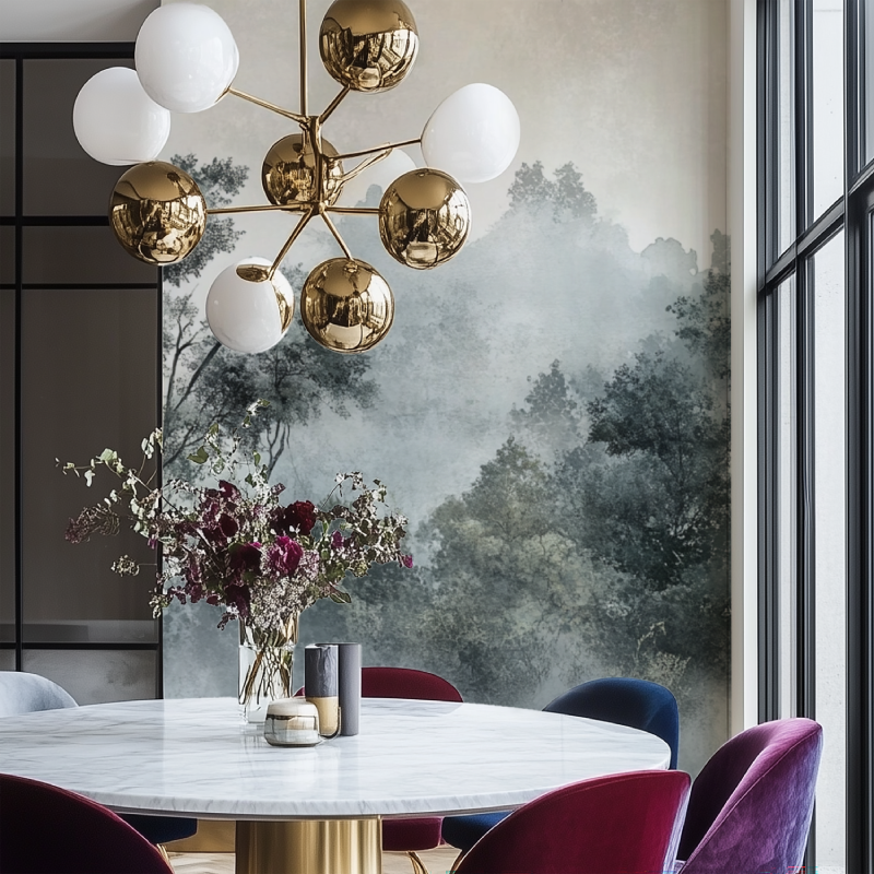 Nebelbaum-Tapete | Wandbild-Tapete