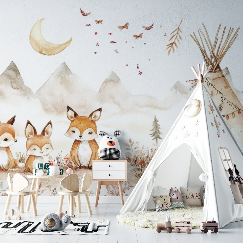 Baby Tipi Tapete | Wandbilder Tapete