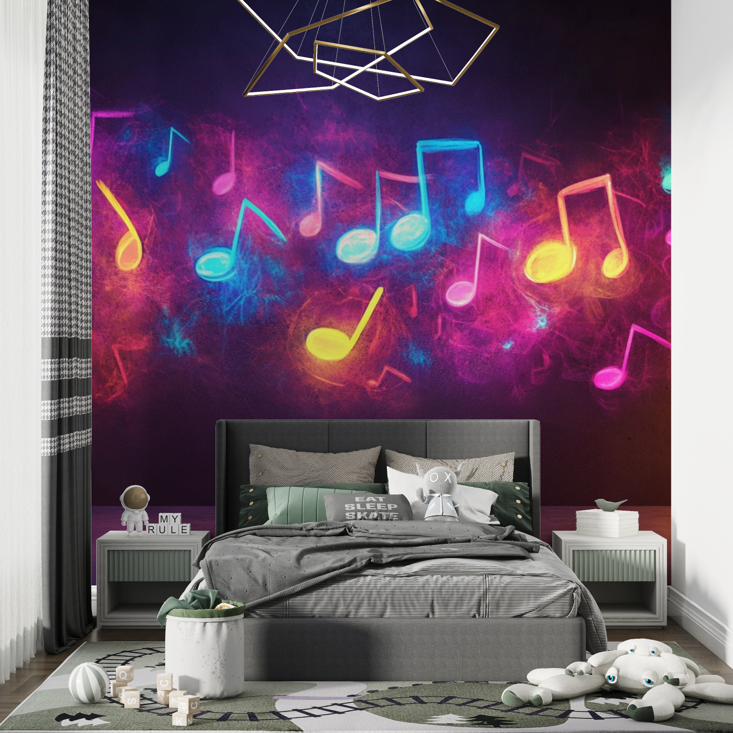 Tapeten mit Notenmuster | Wandtapeten