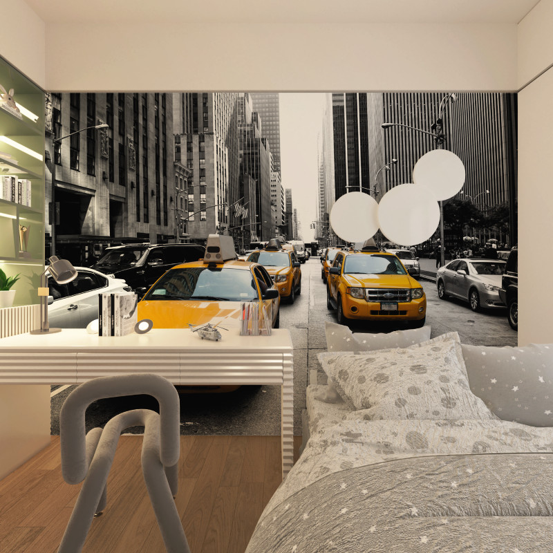New York Yellow Car Wallpaper | Murals Wallpaper