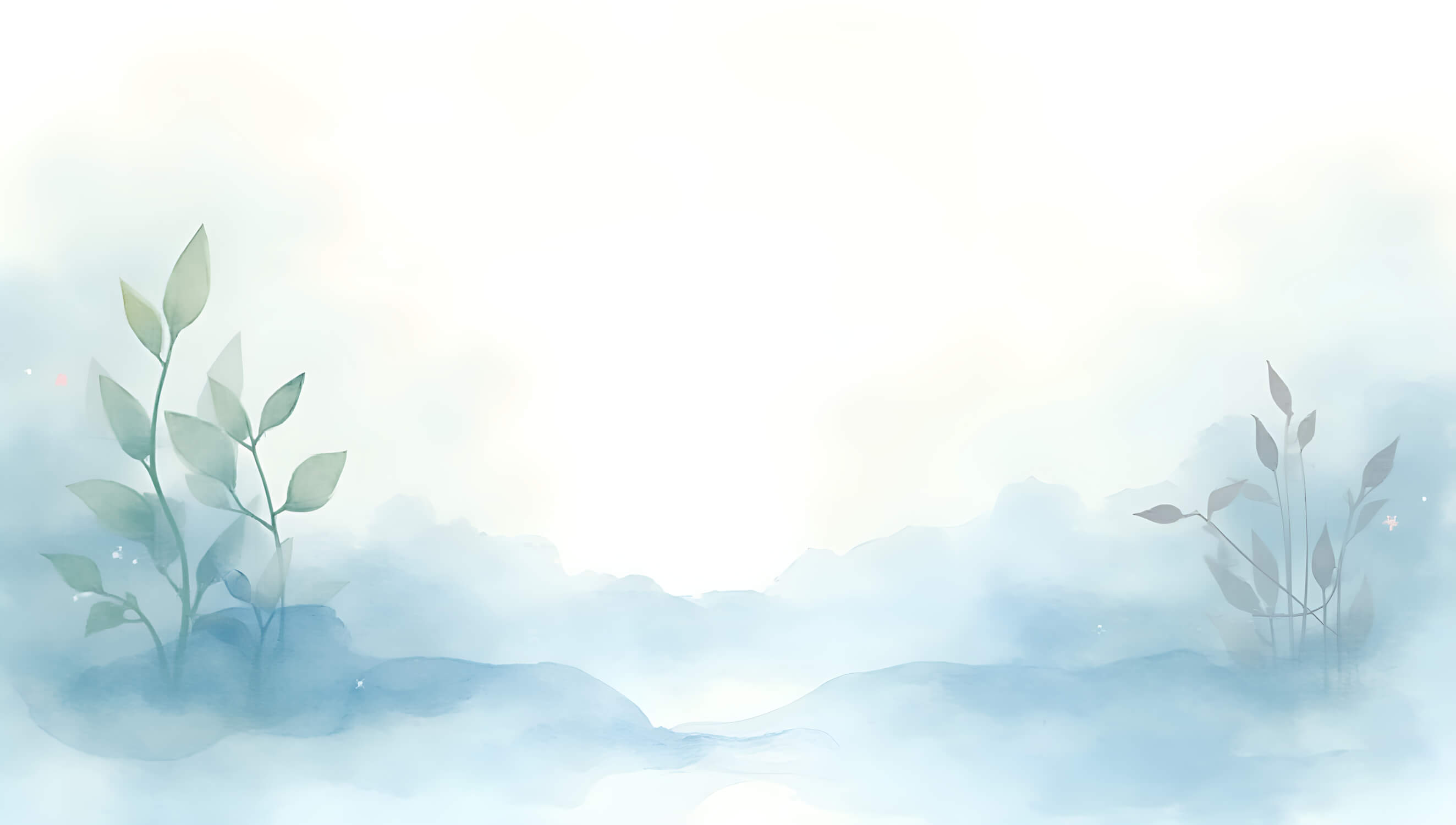 Watercolor Botanical Blue Wallpaper | Murals Wallpaper