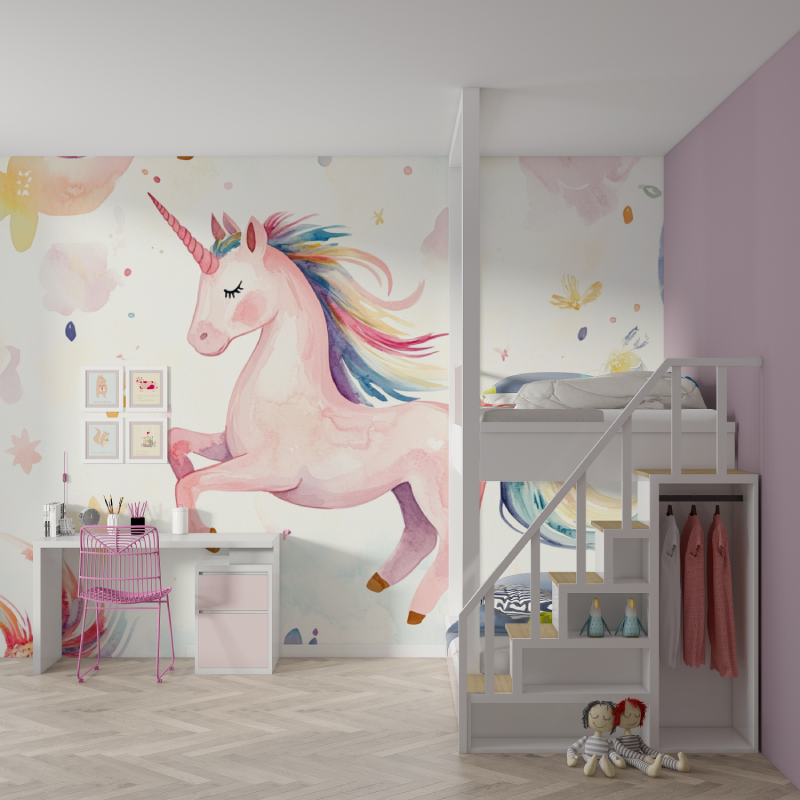 Unicorn Beautiful Ride Wallpaper | Murals Wallpaper