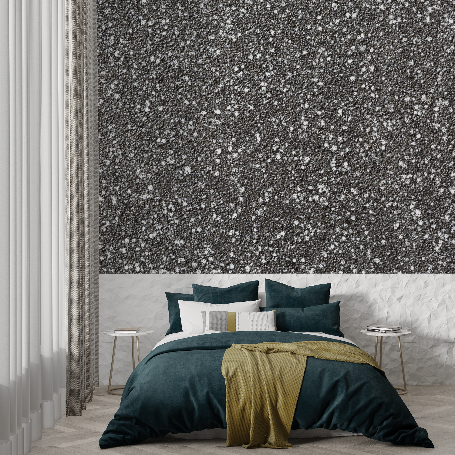 Dark Gray Glitter Wallpaper | Murals Wallpaper