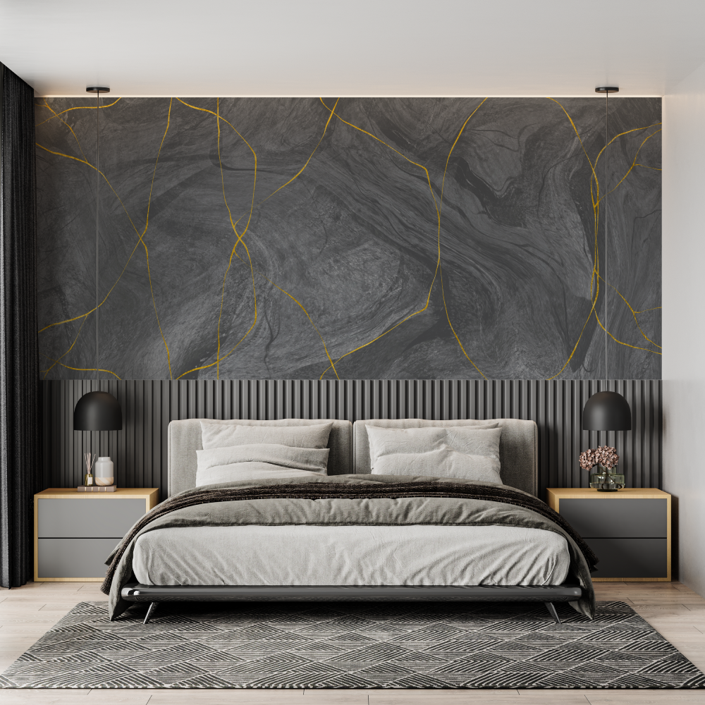Golden Gray Wallpaper | Murals Wallpaper