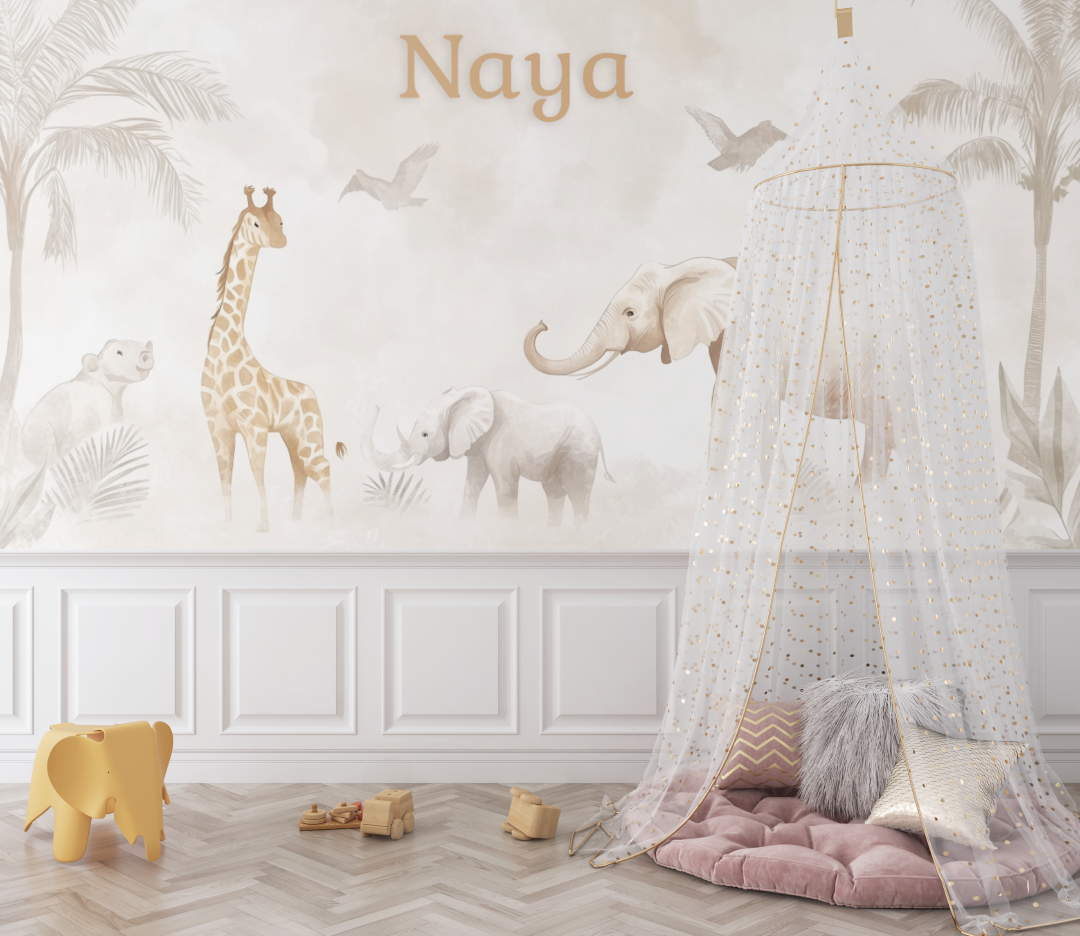 Tapeten für Kinder mit Safari-Motiven