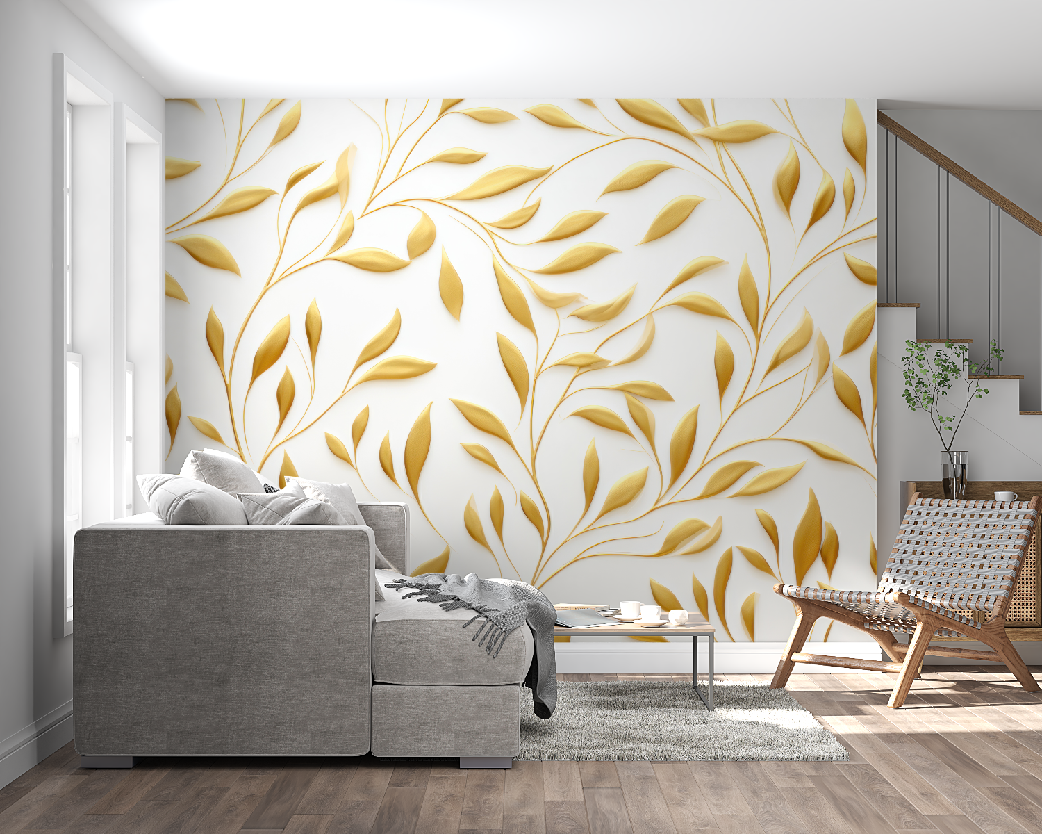 White Gold Wallpaper | Murals Wallpaper