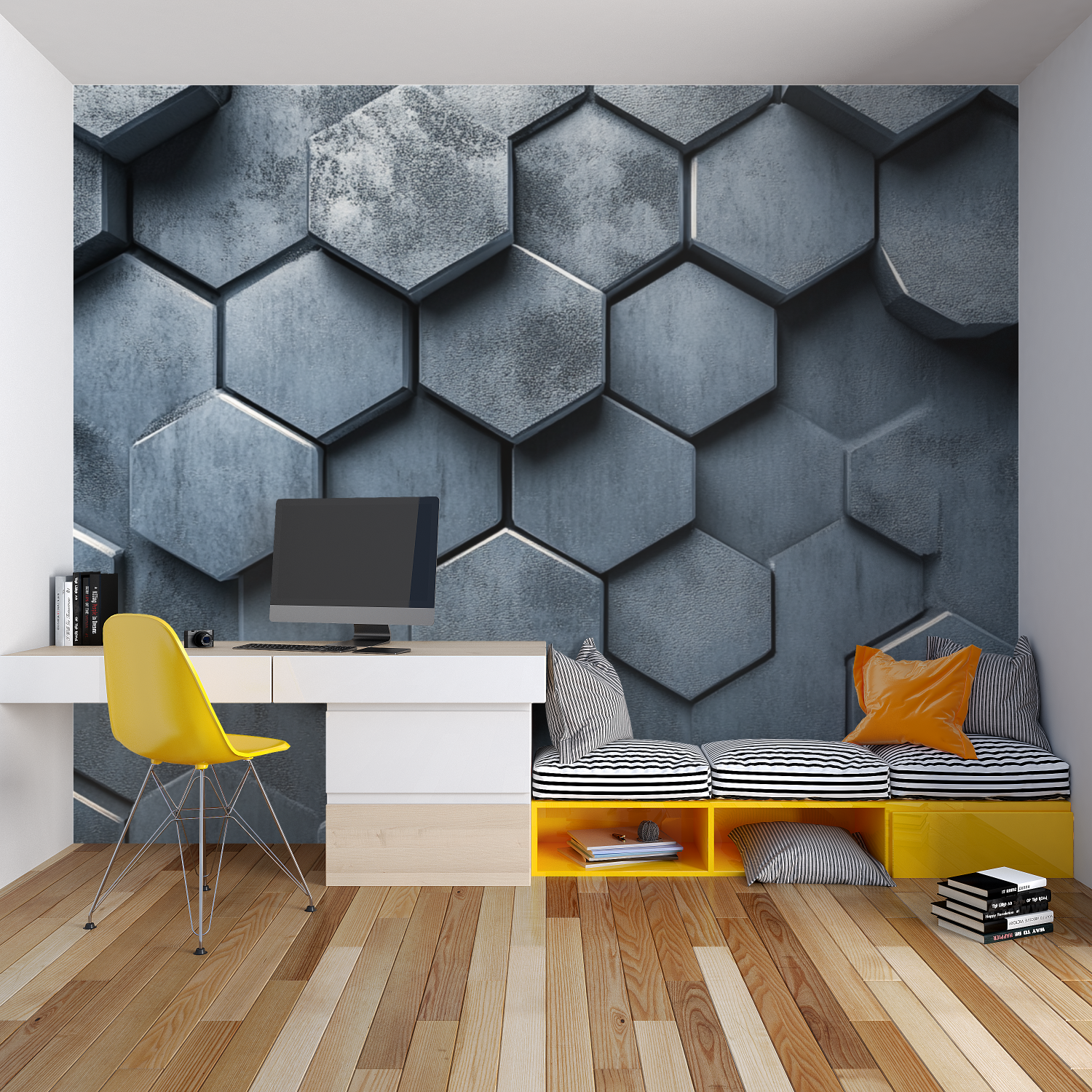 Titan-Tapete in Wabenoptik | Wandtapete