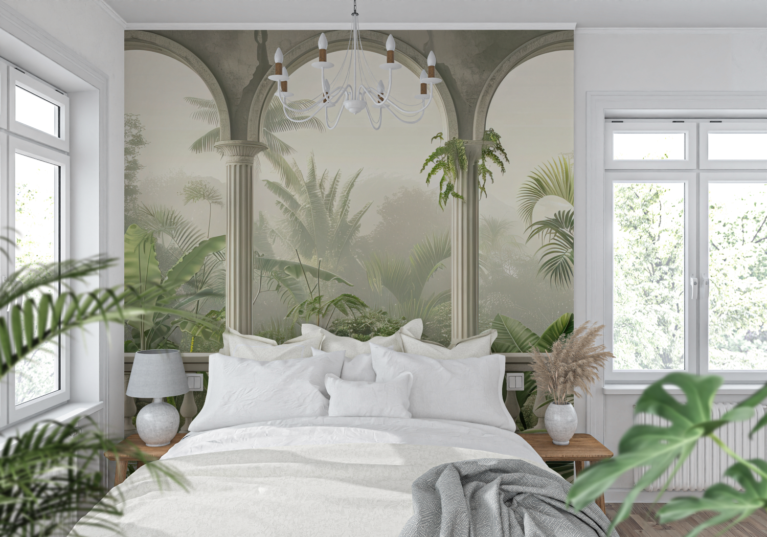 3D Trompe L'Oeil Wallpaper for Bedroom | Murals Wallpaper