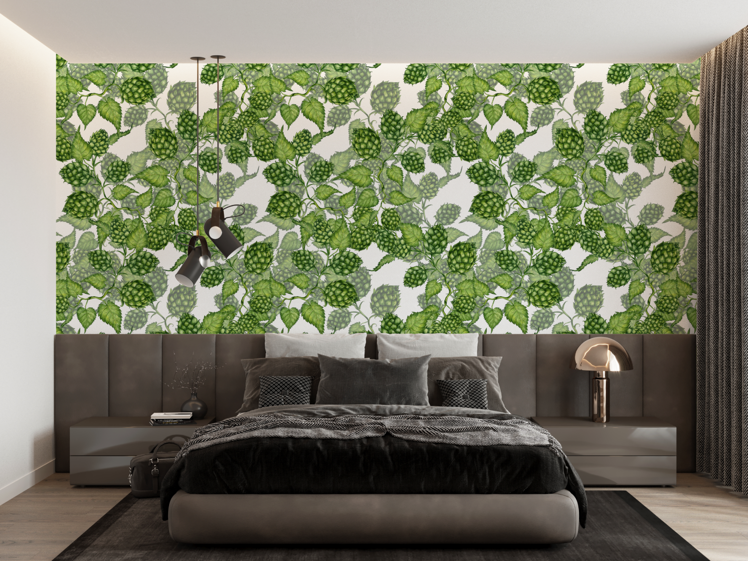 Flowered Green Wallpaper | Murals Wallpaper
