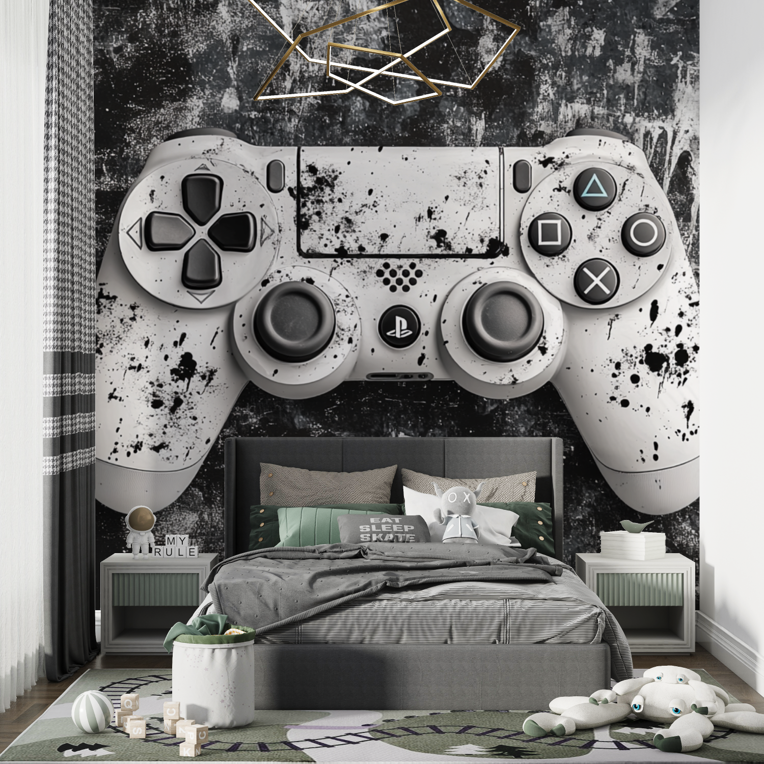 Gaming Console Gray Wallpaper | Murals Wallpaper