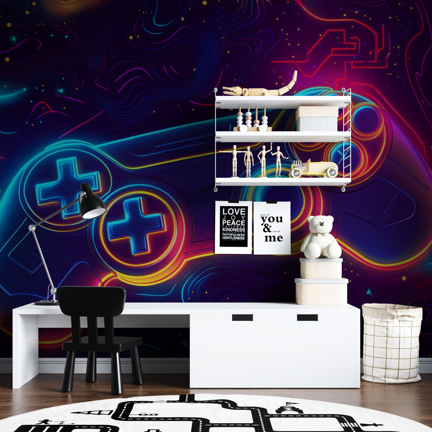 Neon Cyber Control Wallpaper | Wandbilder