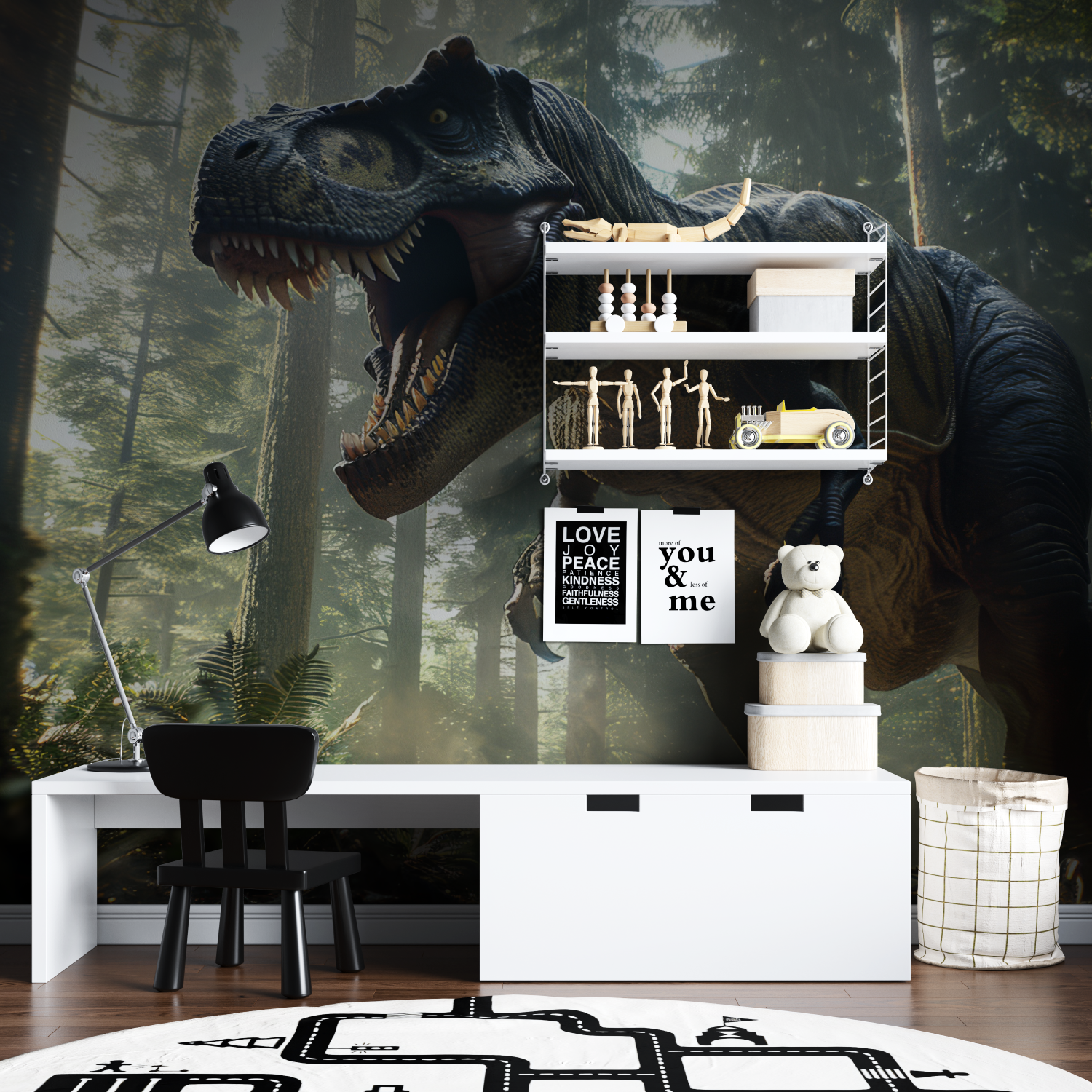 Tapete Dinosaurier T-Rex Sauvage – Tapisserie Spiderman