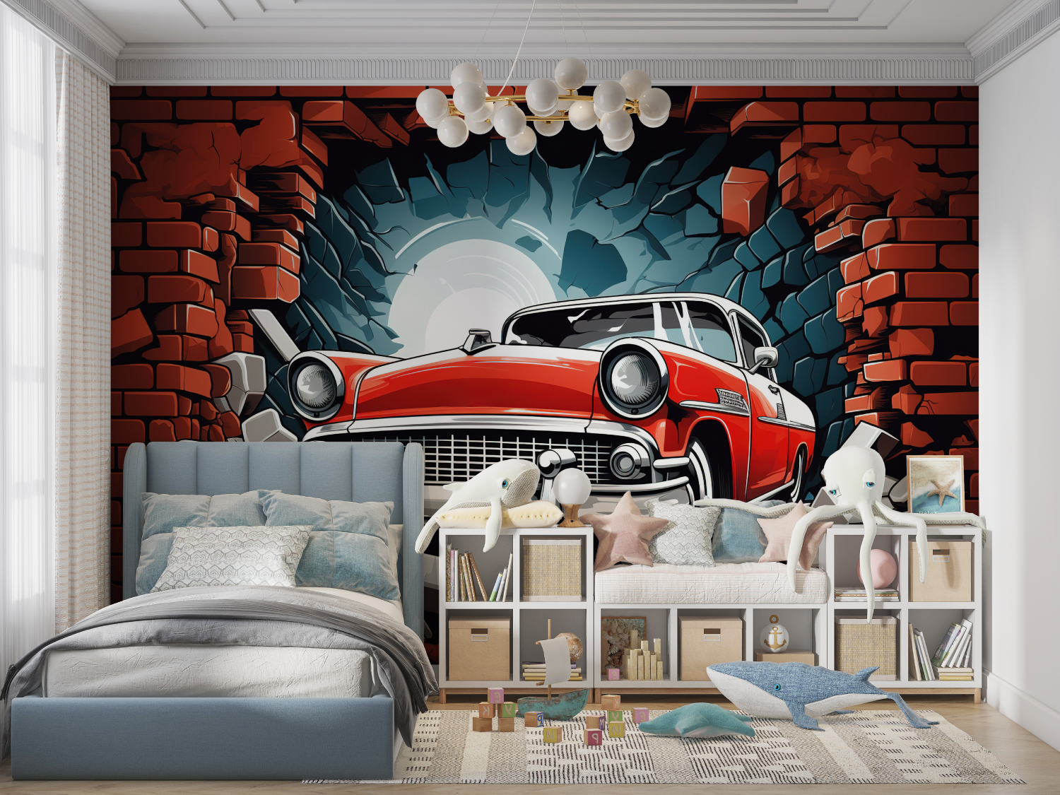 Vintage Car Wallpaper for Kids | Murals Wallpaper