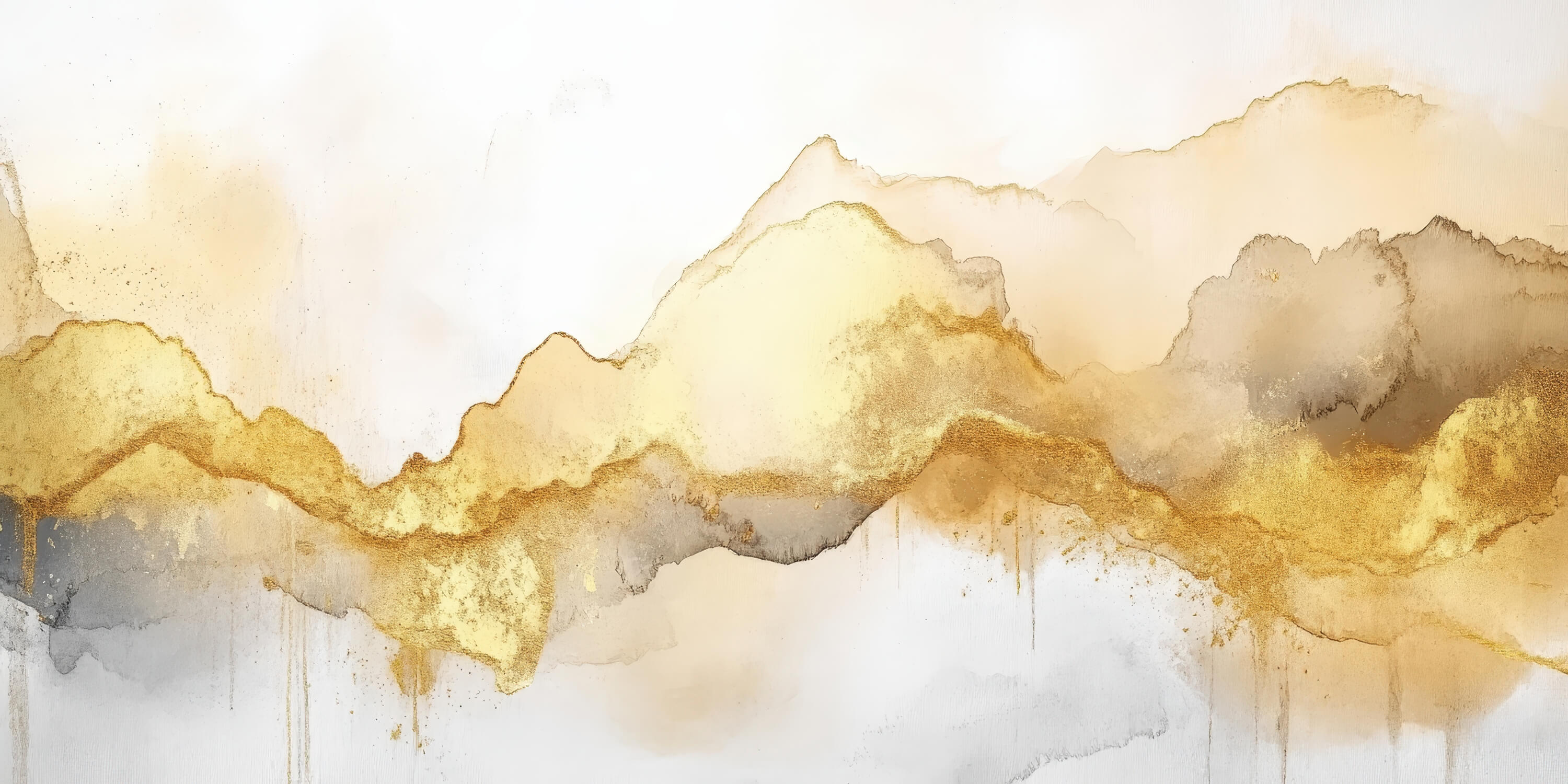 Gold Watercolor Wallpaper | Murals Wallpaper