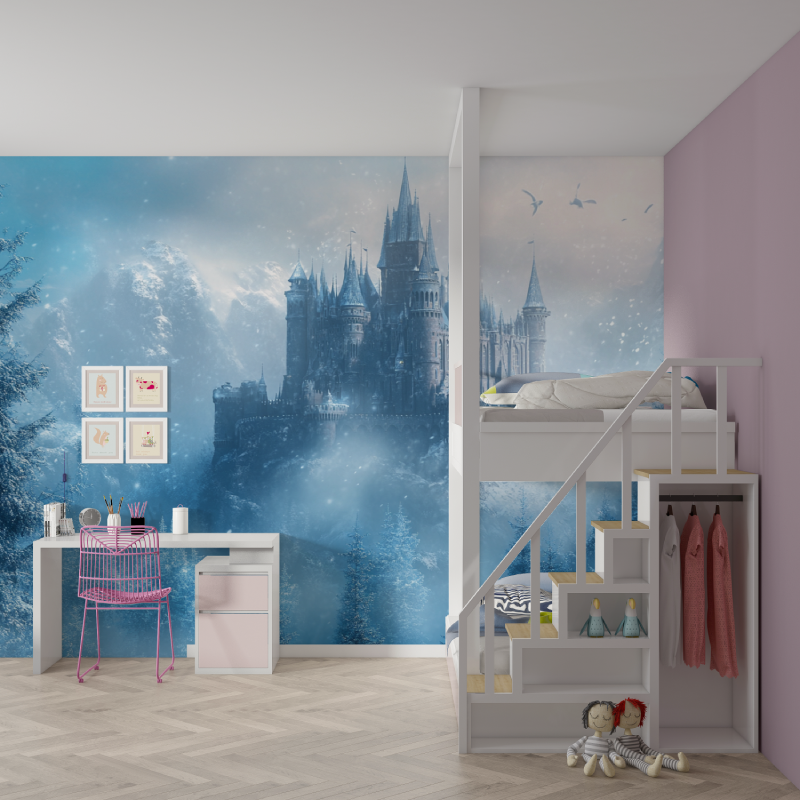 Glacial Castle Princess Wallpaper | Murals Wallpaper